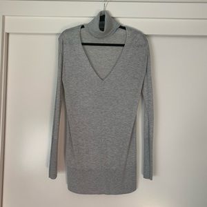 Trouve cut out turtle neck tunic sweater